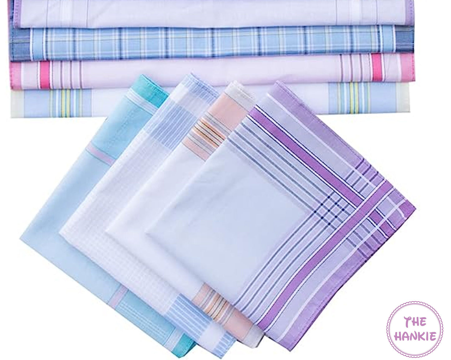 Assorted Plaid Handkerchiefs - Pack of 12