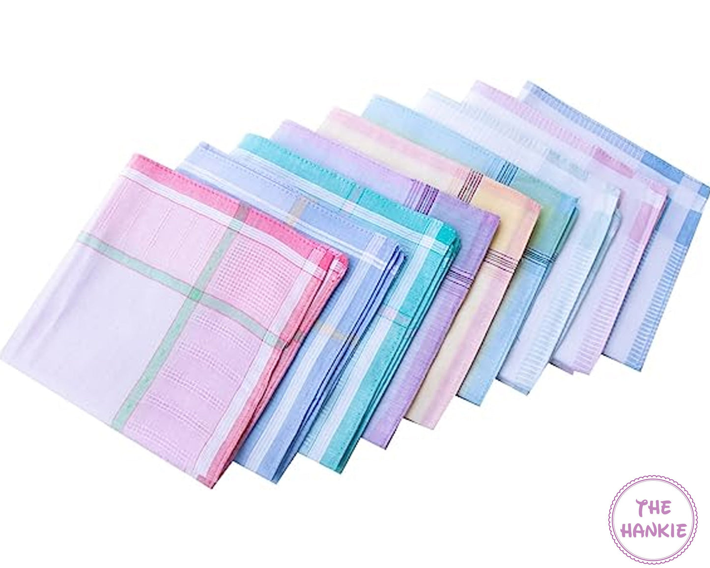 Assorted Plaid Handkerchiefs - Pack of 12