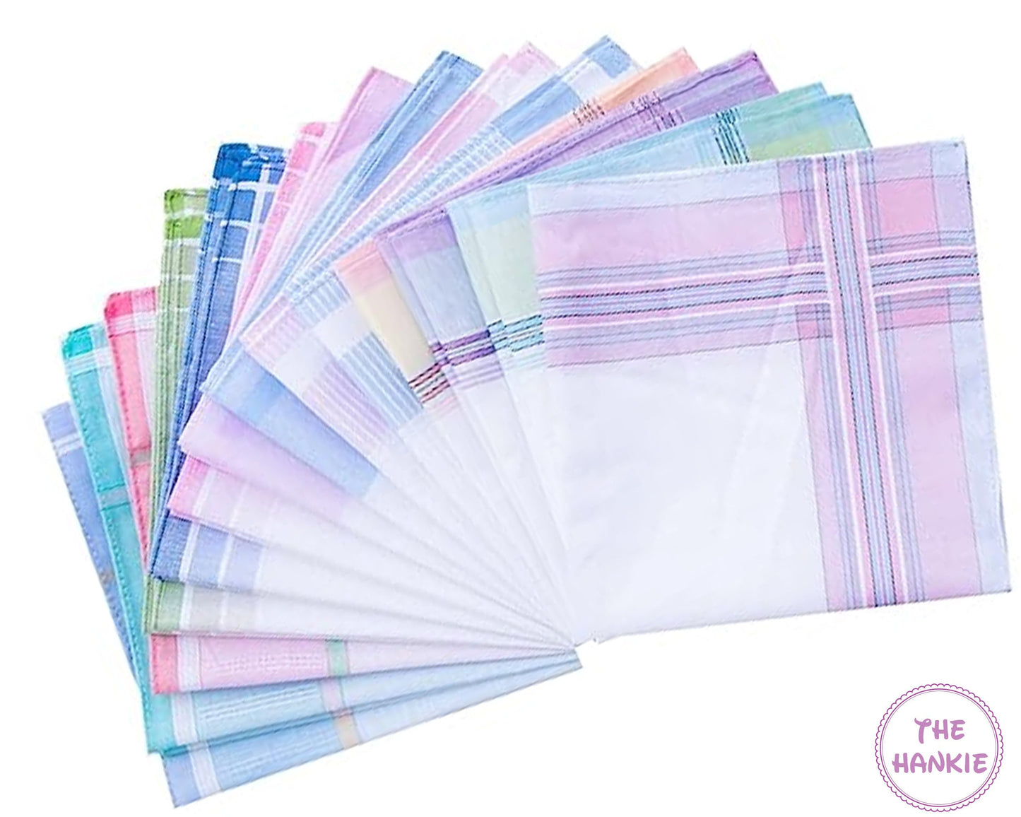 Assorted Plaid Handkerchiefs - Pack of 12