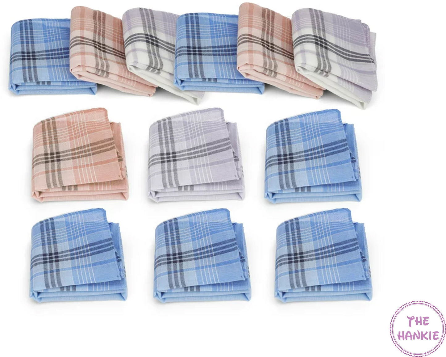 100% Cotton Classic Mens Hankies - Pack of 6