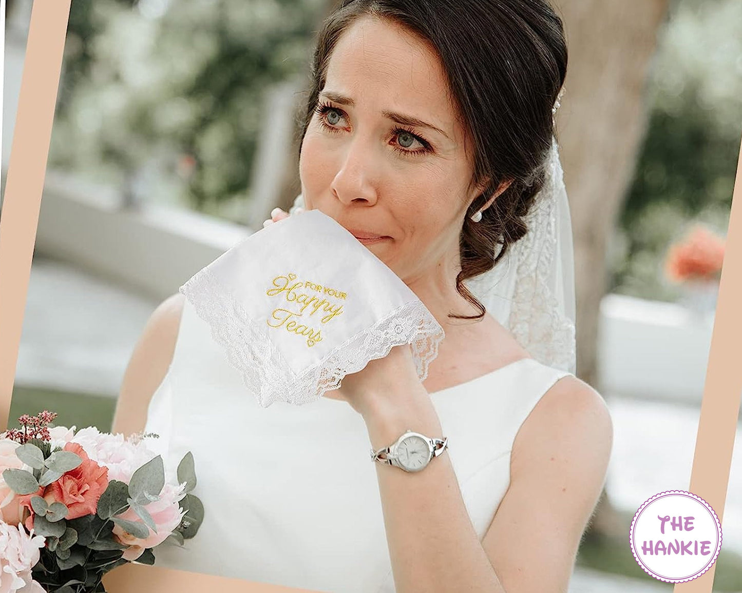 Happy Tears Wedding Handkerchief