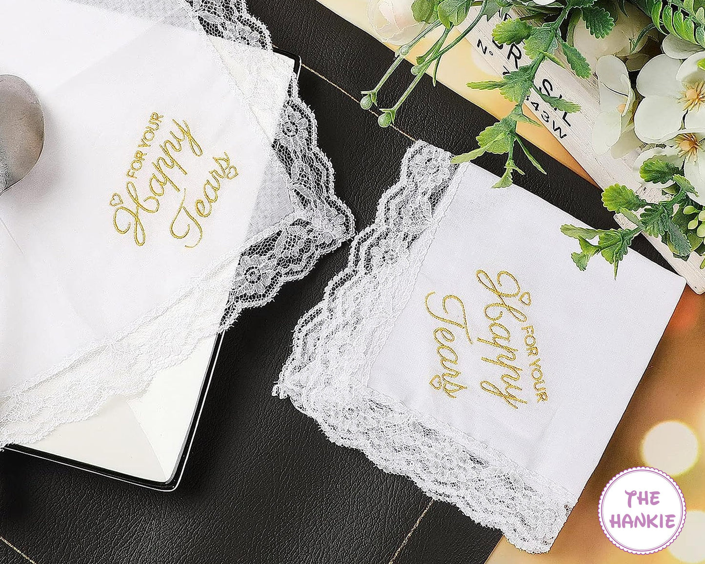 Happy Tears Wedding Handkerchief