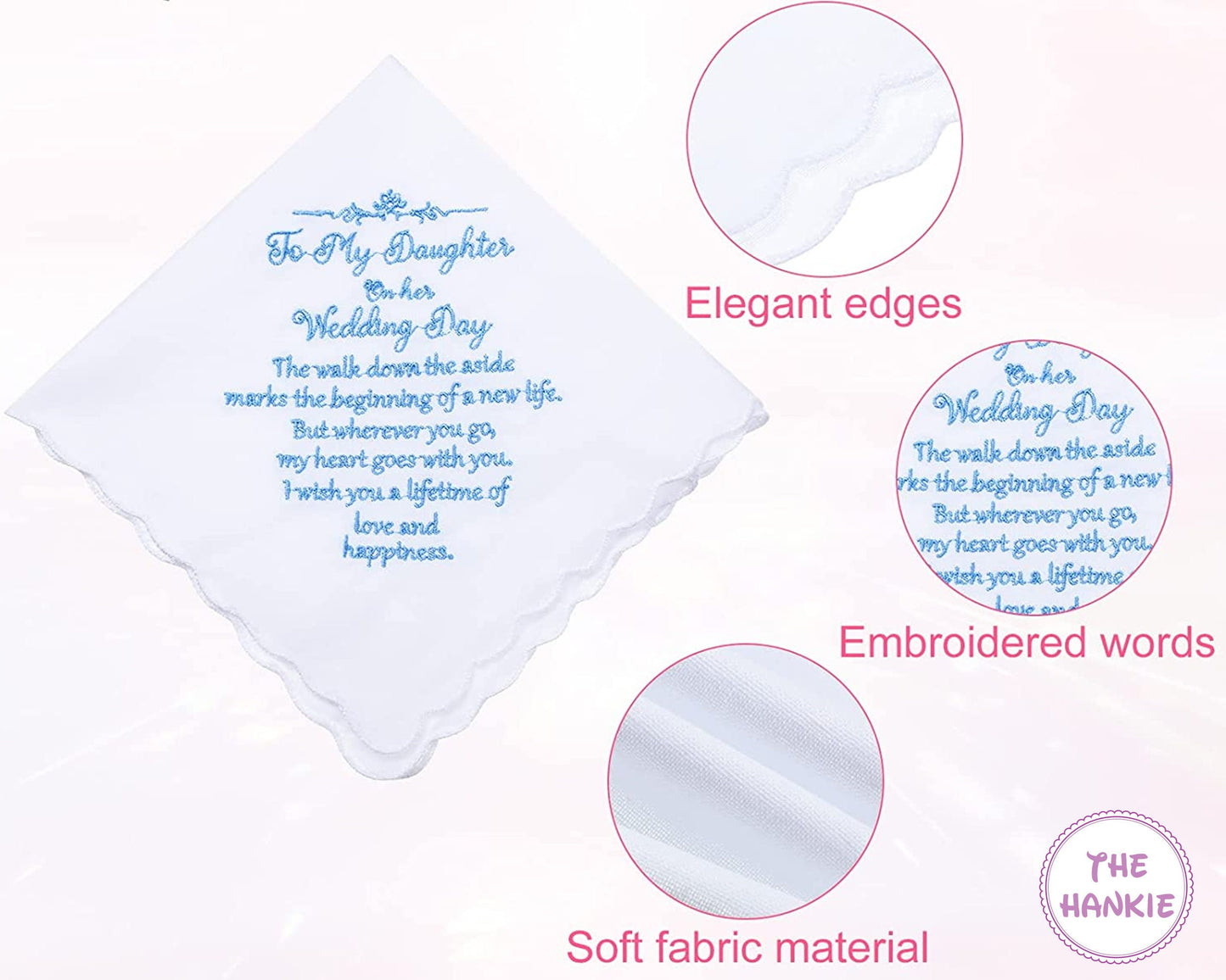 Happy Tears Wedding Embroidered Hankie – A Beautiful Keepsake