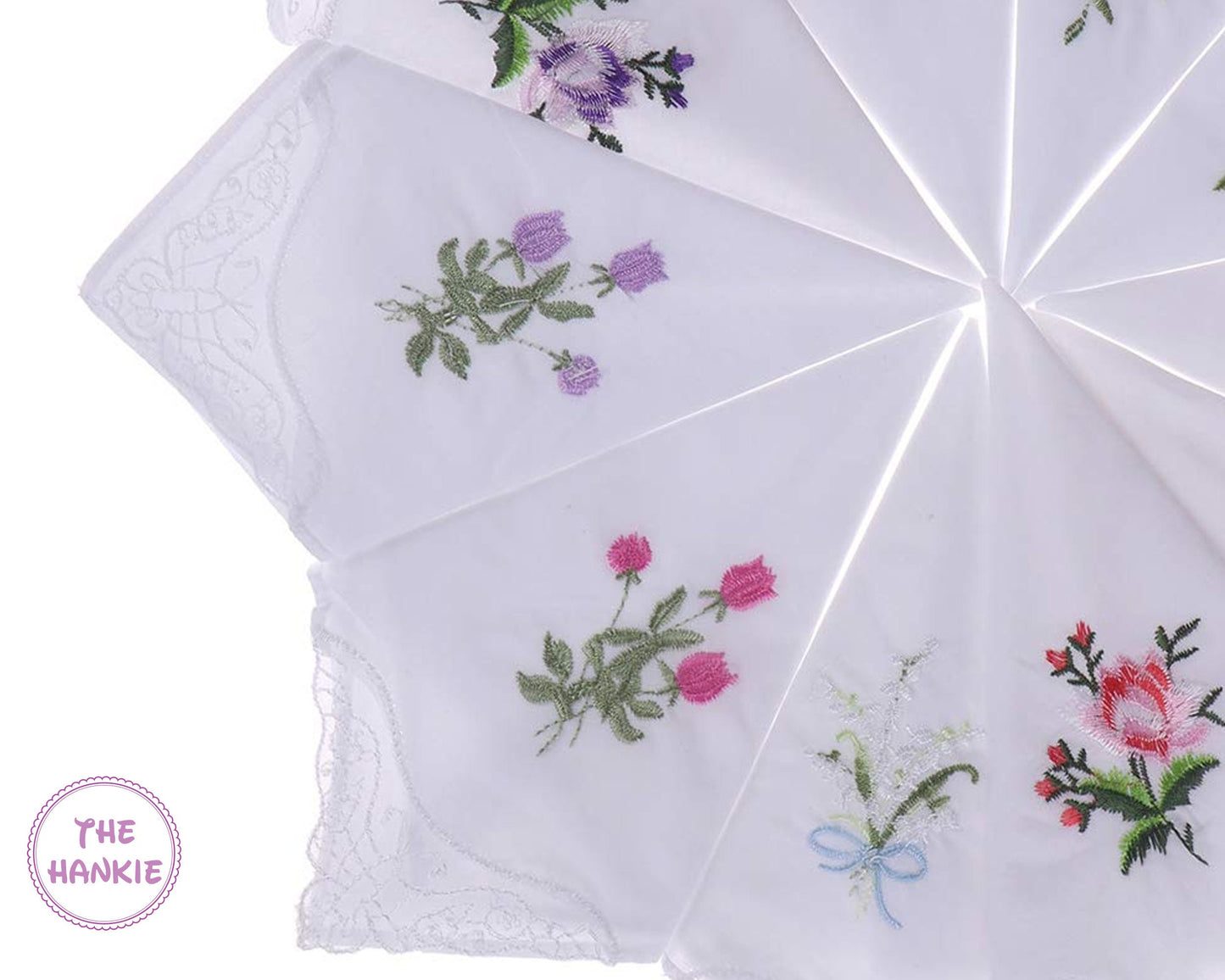 Flower Embroidery Handkerchiefs