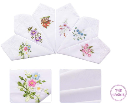 Wedding Embroidery and Lace Women's Handkerchiefs