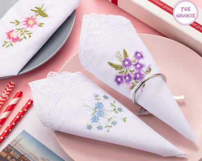 Wedding Embroidery and Lace Women's Handkerchiefs