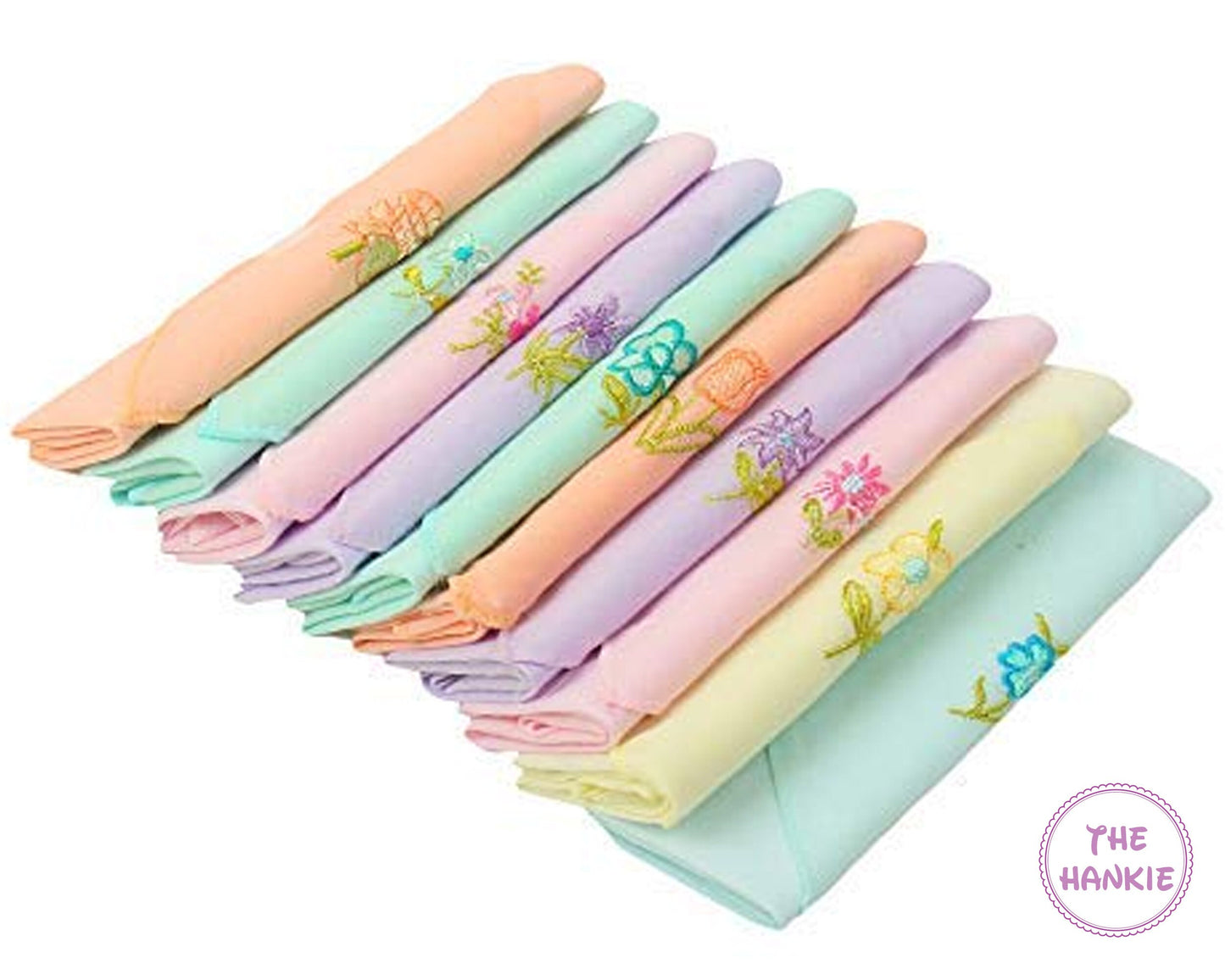 Set Of 10 Gift Boxed Cotton Hankies