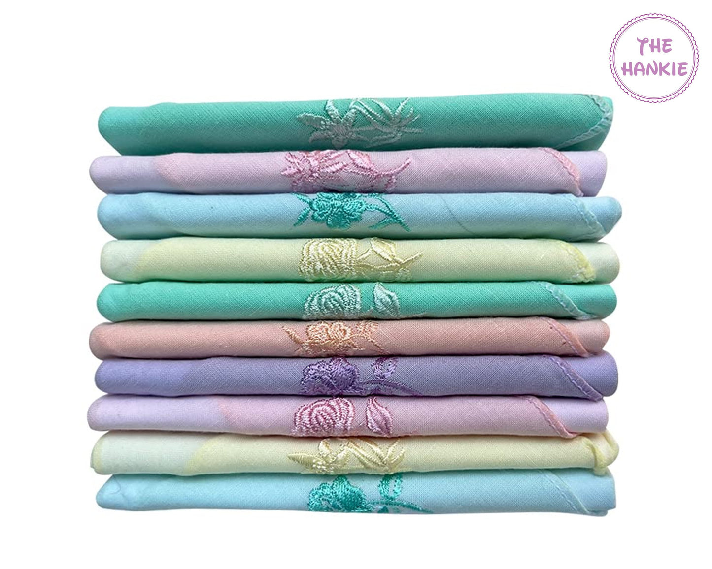 Set Of 10 Gift Boxed Cotton Hankies