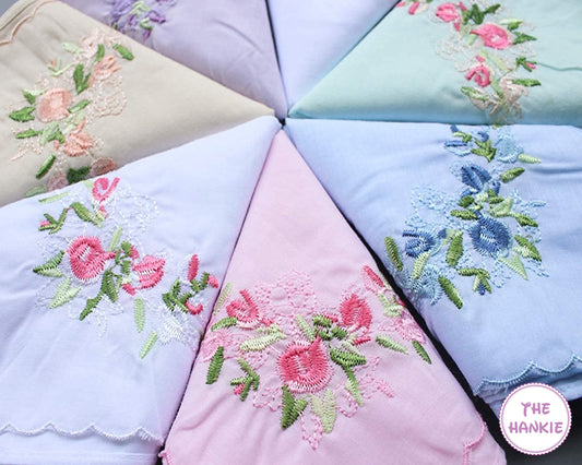 Floral Embroidery Handkerchiefs