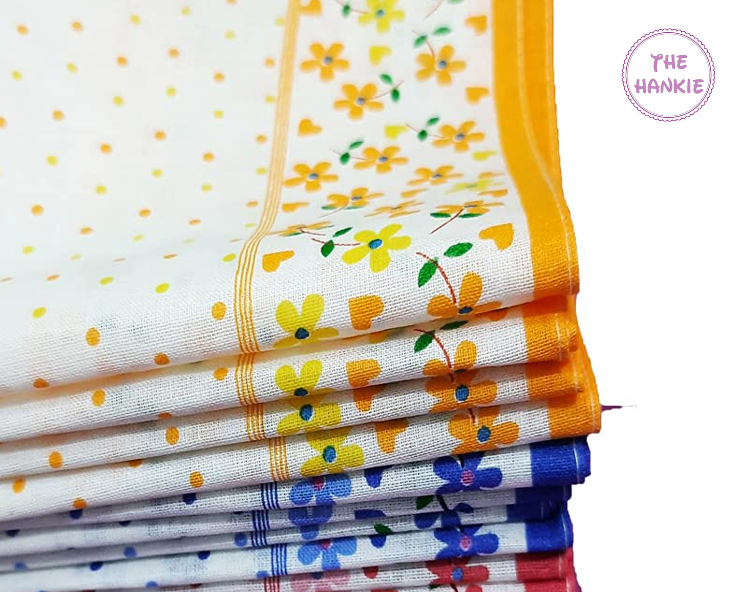 Women Cotton Printed Handkerchief - Set of 6