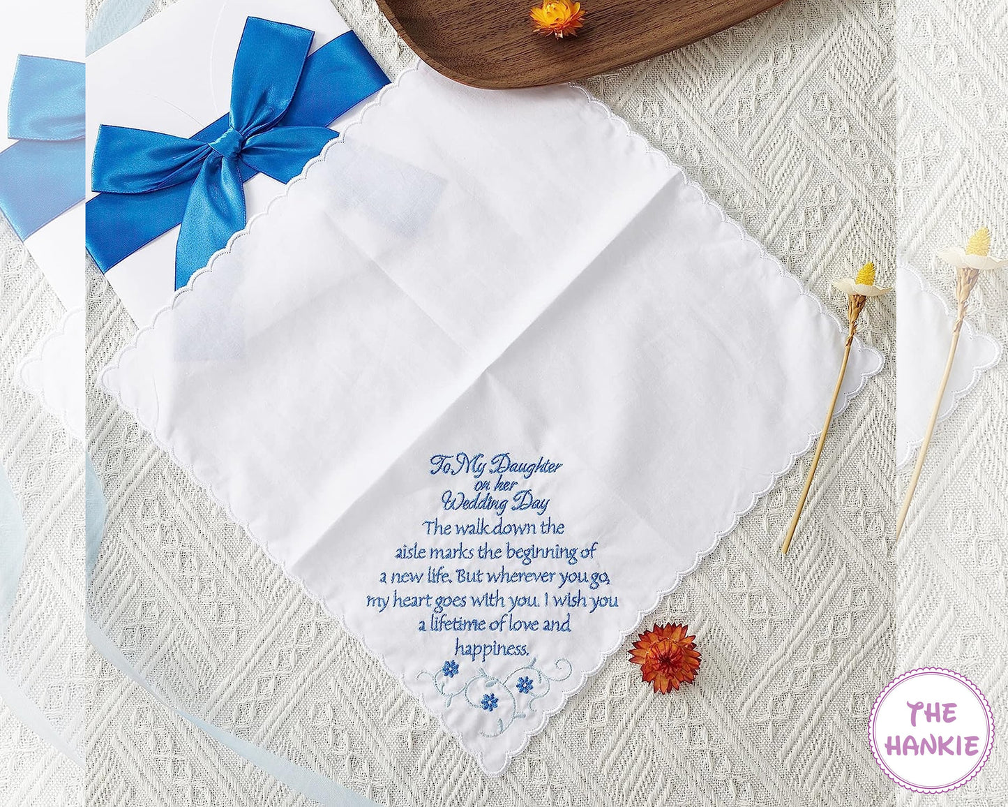 Wedding Day Keepsake Embroidered Handkerchiefs