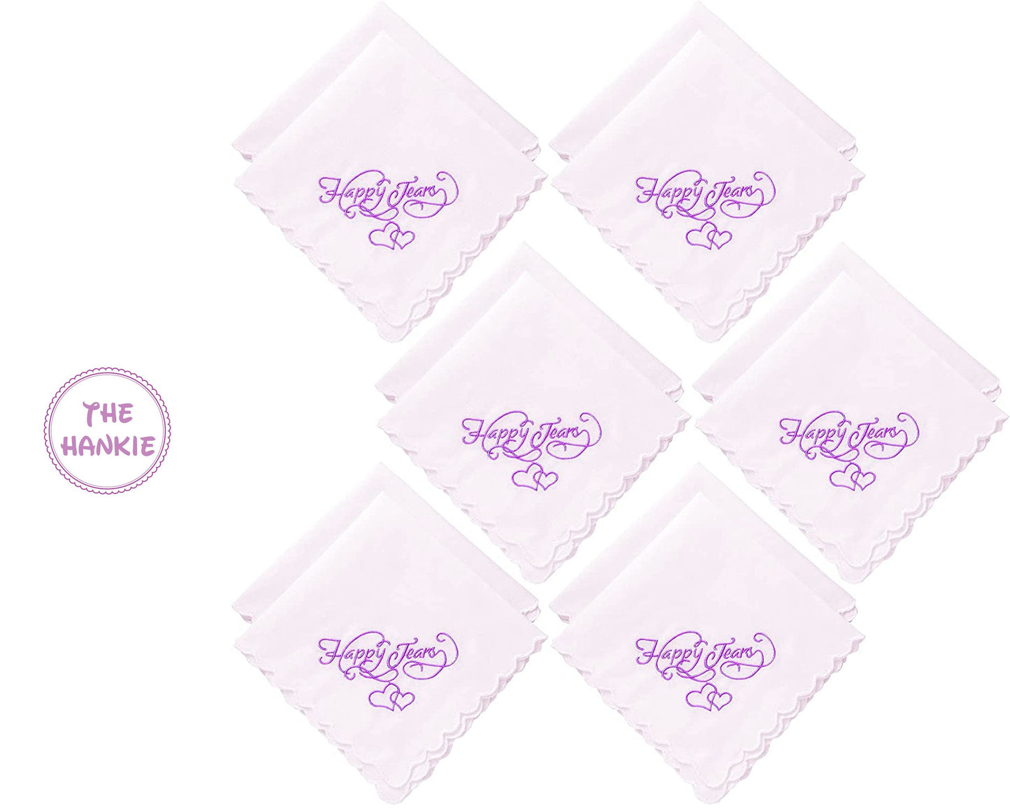 Happy Tears Wedding Hanky – Embroidered Gift for Your Special Day