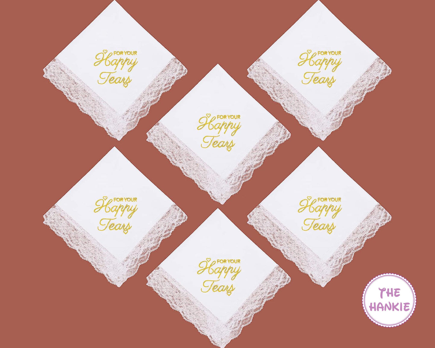 Happy Tears Wedding Handkerchief