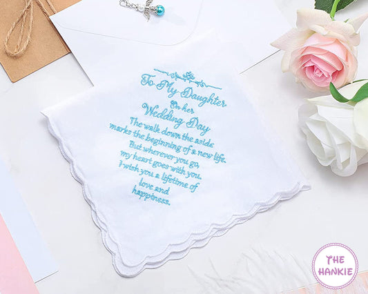 Happy Tears Wedding Embroidered Hankie – A Beautiful Keepsake