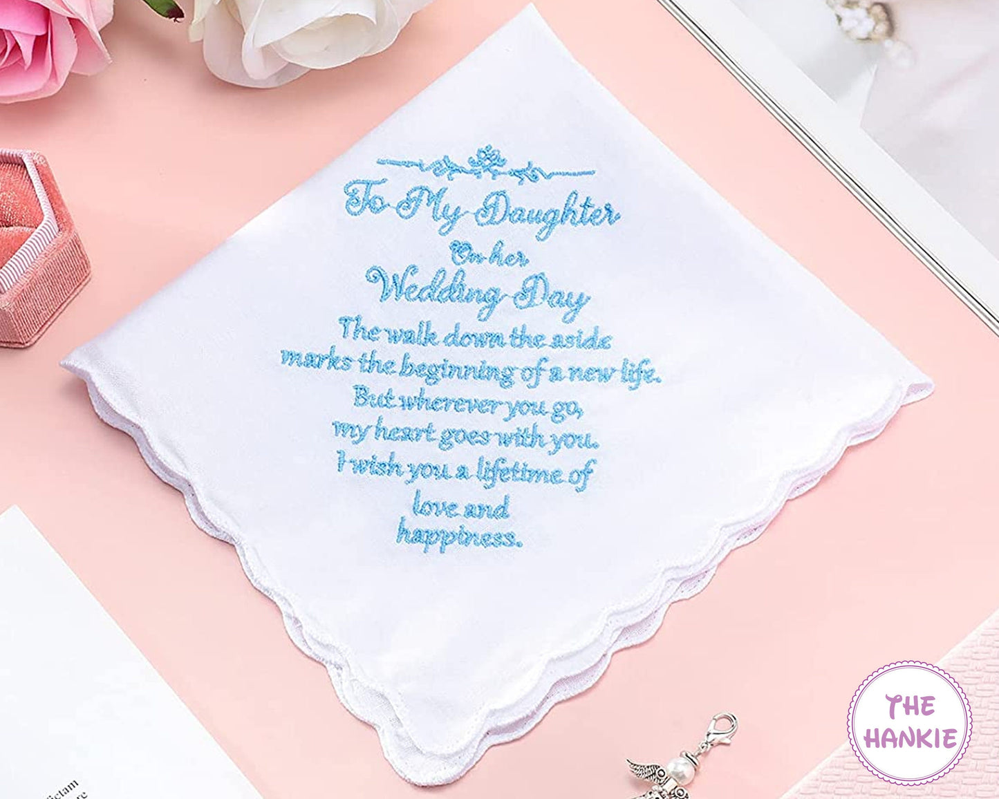 Happy Tears Wedding Embroidered Hankie – A Beautiful Keepsake