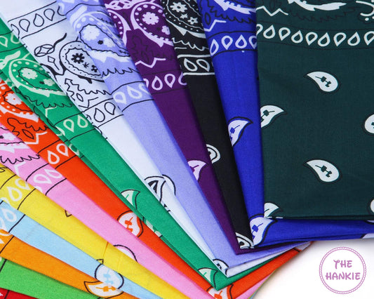 Multipurpose Cotton Square Bandana - Set of 12