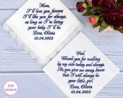 Bridal Embroidered Handkerchiefs